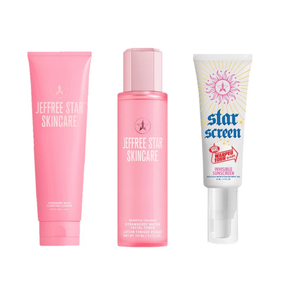 Jeffree Star Cleanse, Tone & Protect Skincare Bundle - All BNIB!!